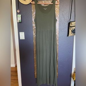 Ava & Viv olive green maxi dress